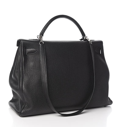 Hermes Taurillon Clemence Retourne Kelly 40 Black 3 of 34