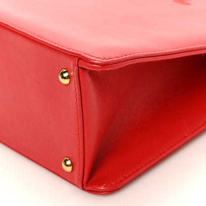 Chanel Calfskin Logo Shoulder Bag Red 8 of 9