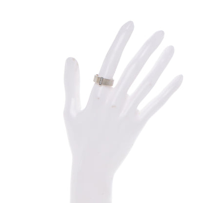 Tiffany Sterling Silver Diamond Mesh Somerset Ring 54 7 2 of 5
