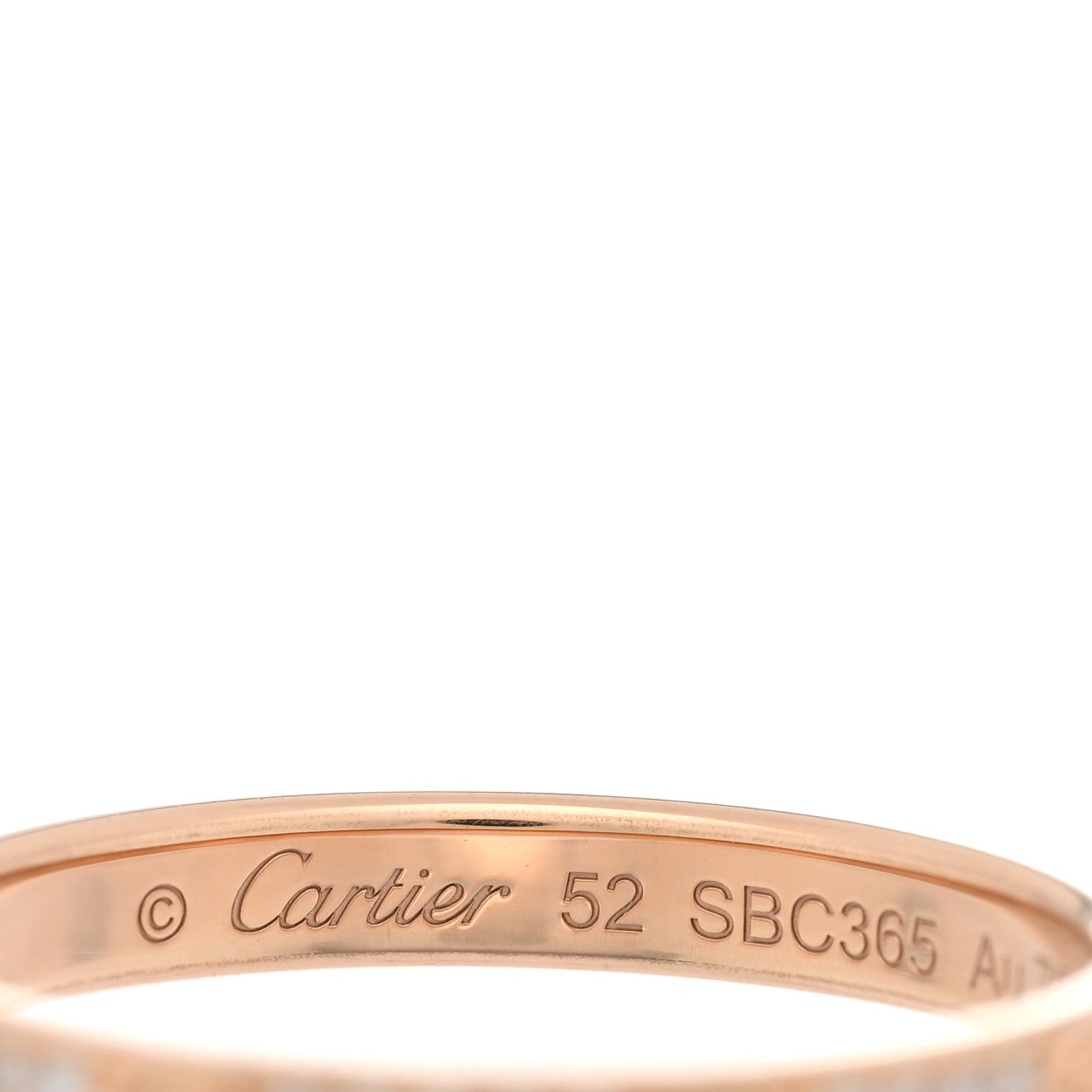 Cartier 18K Pink Gold Diamond 2.6mm LOVE Paved Band Ring 52 6 4 of 4
