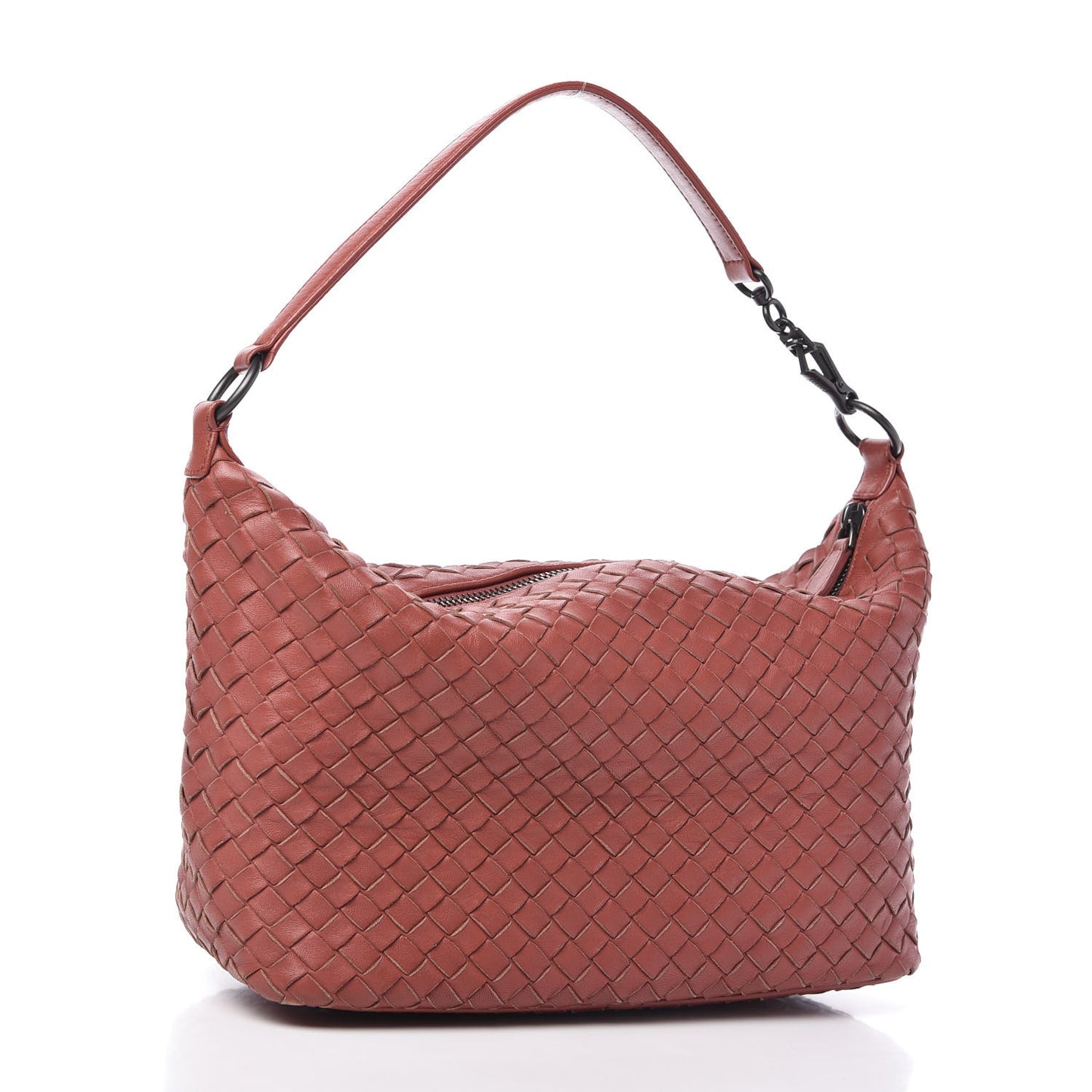 Nappa Intrecciato Small Shoulder Bag Brique
