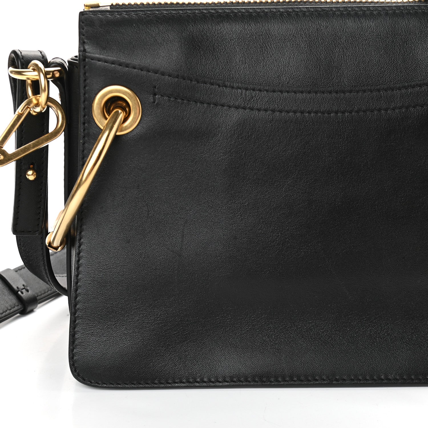 Chloe Calfskin Suede Small Roy Bag Black 9 of 9