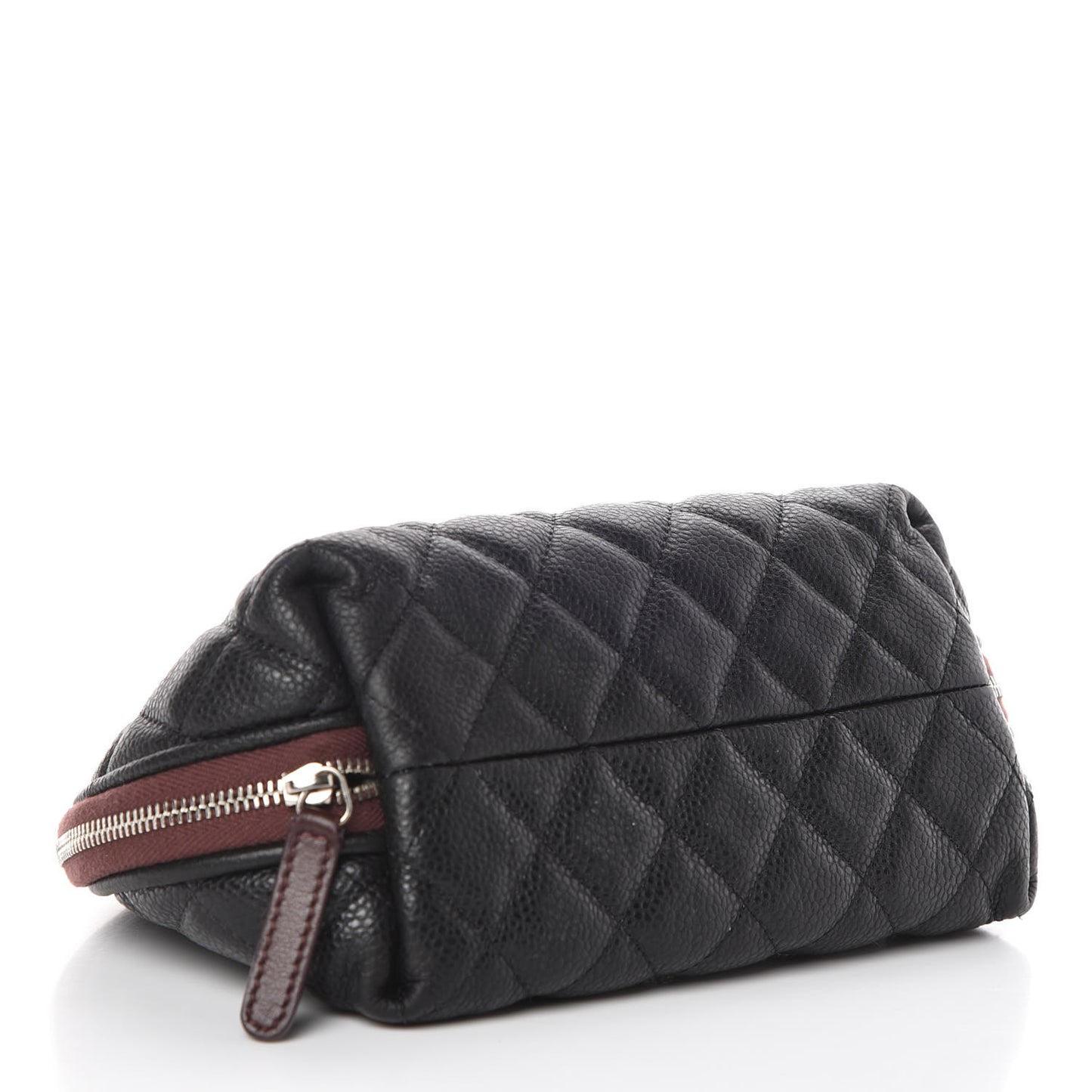Caviar Quilted Cosmetic Case Black