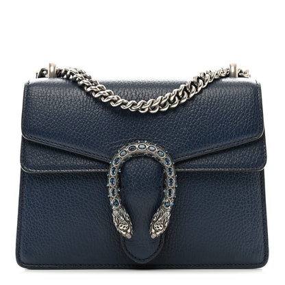 Gucci Dollar Calfskin Crystal Mini Dionysus Shoulder Bag Blue Agata Montana Sapphire 1 of 13