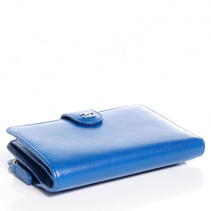 Chanel Caviar Sevruga Zip Pocket Wallet Dark Blue 4 of 8