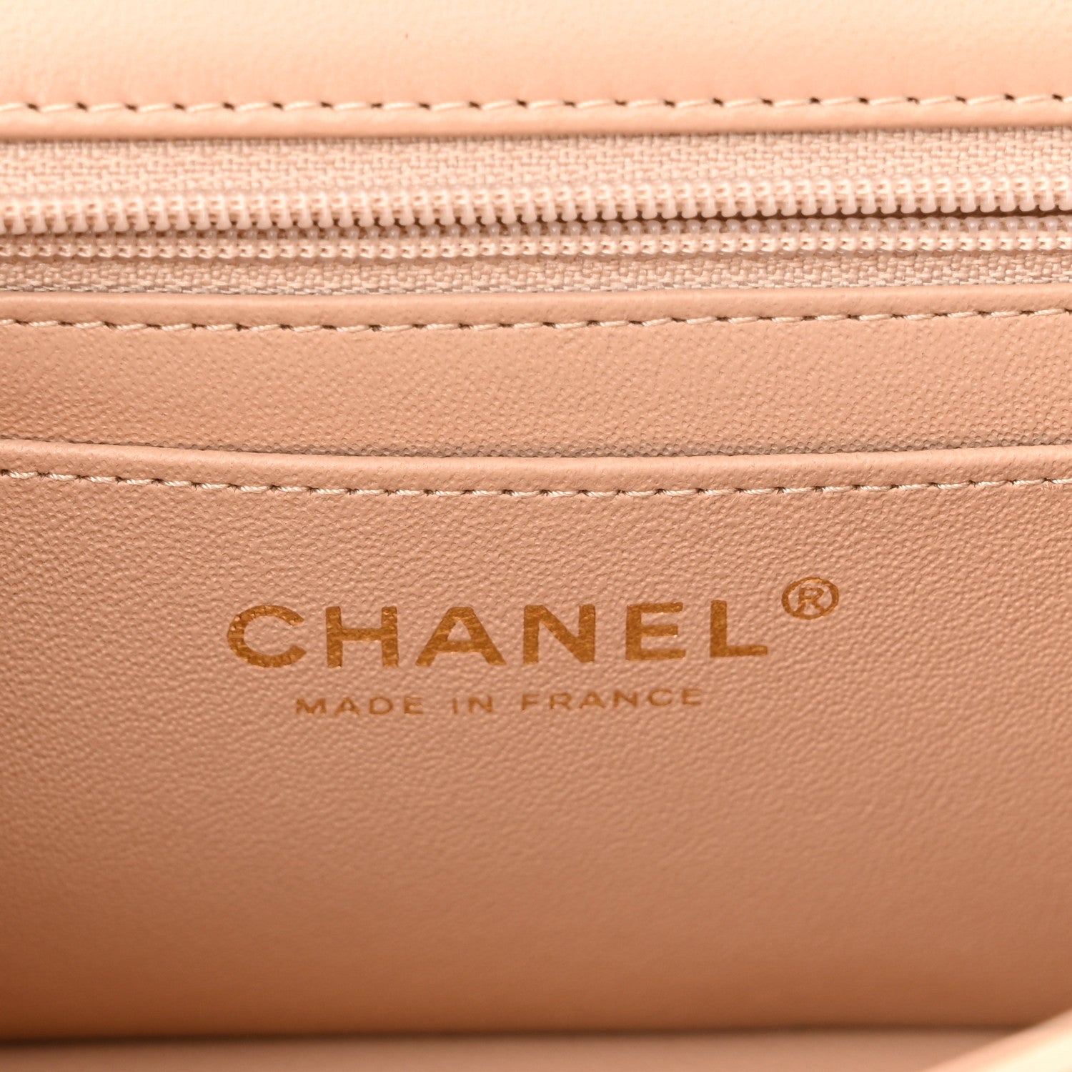 Chanel Lambskin Quilted Mini Top Handle Rectangular Flap Beige 6 of 10