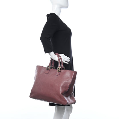Fendi Vitello Acqua Large Twins Tote Malva 2 of 16