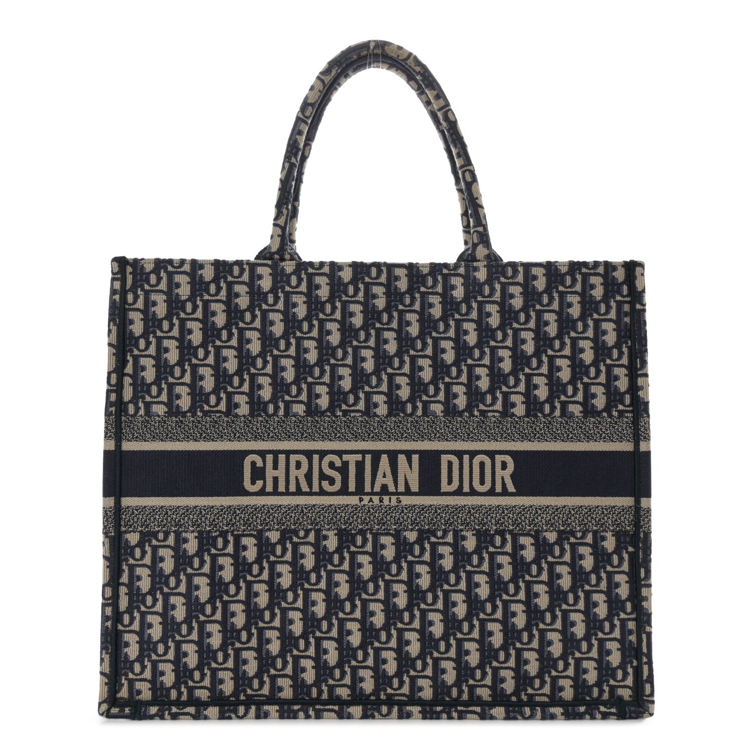 Christian Dior Oblique Large Book Tote Blue Multicolor 1 of 12