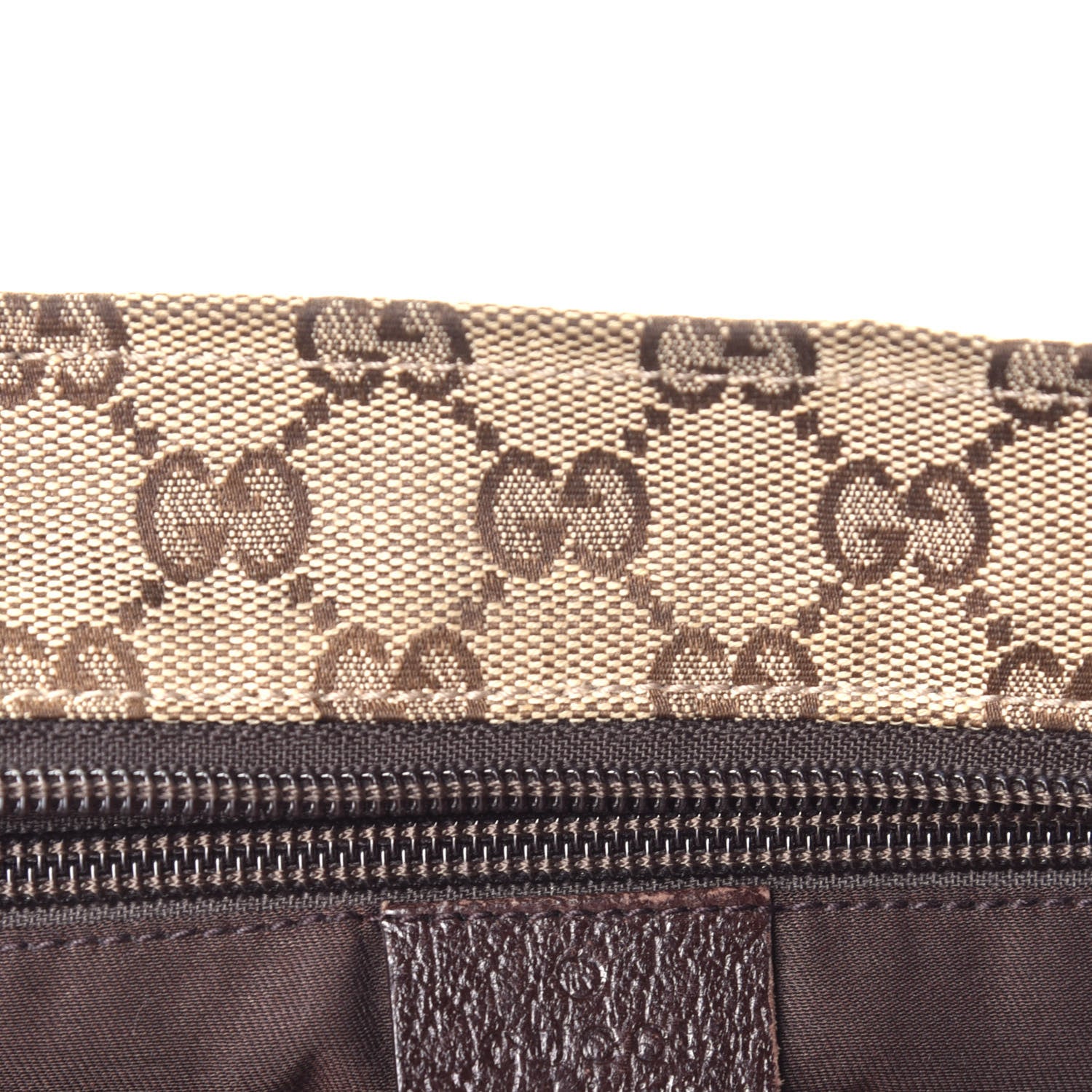 Gucci GG Monogram Medium Web Handle Bucket Tote Dark Brown 10 of 10
