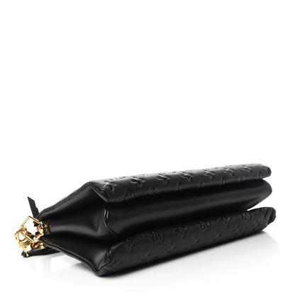 Louis Vuitton Lambskin Embossed Monogram Coussin MM Black 4 of 10