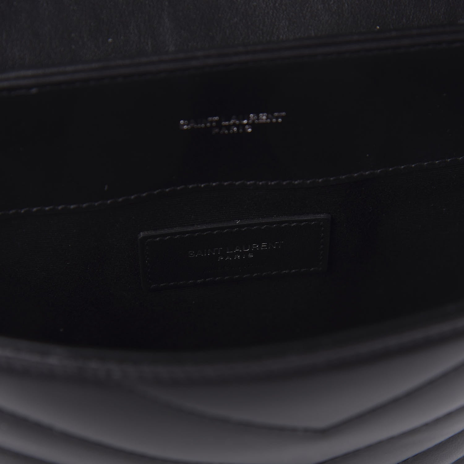 Saint Laurent Calfskin Y Quilted Monogram Loulou Document Holder Black 8 of 9