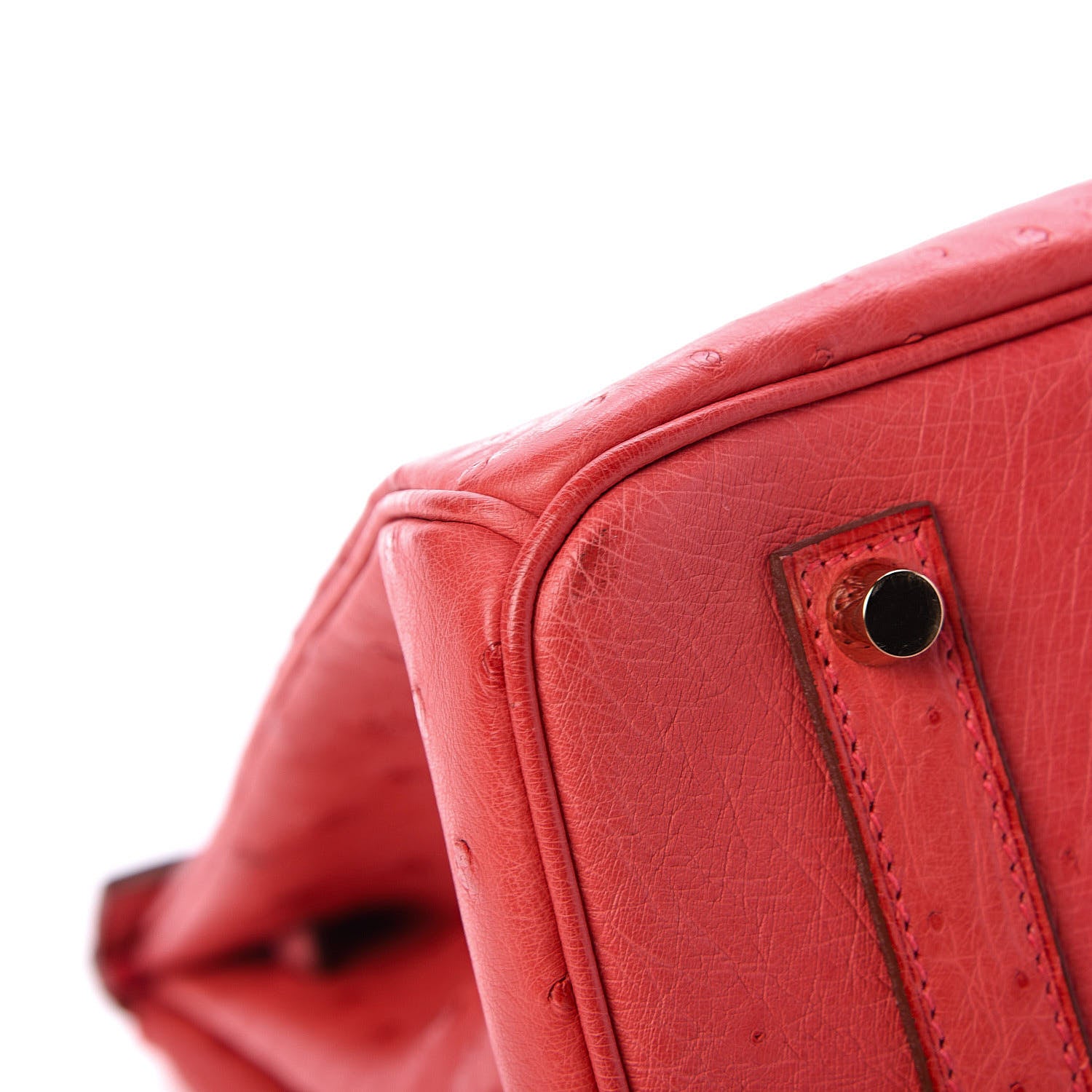 Hermes Ostrich Birkin 35 Rouge Vif 34 of 37
