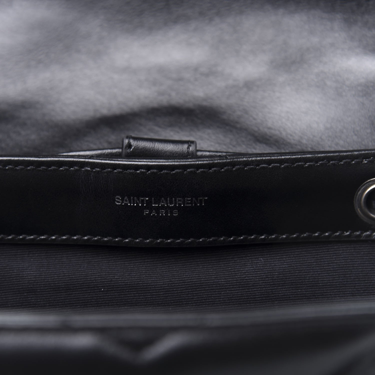Saint Laurent Calfskin Y Quilted Monogram Small Loulou Backpack Black 7 of 10