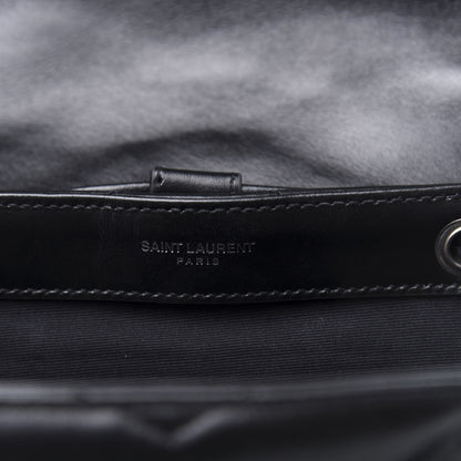 Saint Laurent Calfskin Y Quilted Monogram Small Loulou Backpack Black 7 of 10