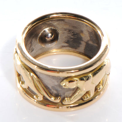 Cartier 18K White Yellow Gold Panther Ring 49 5 4 of 7