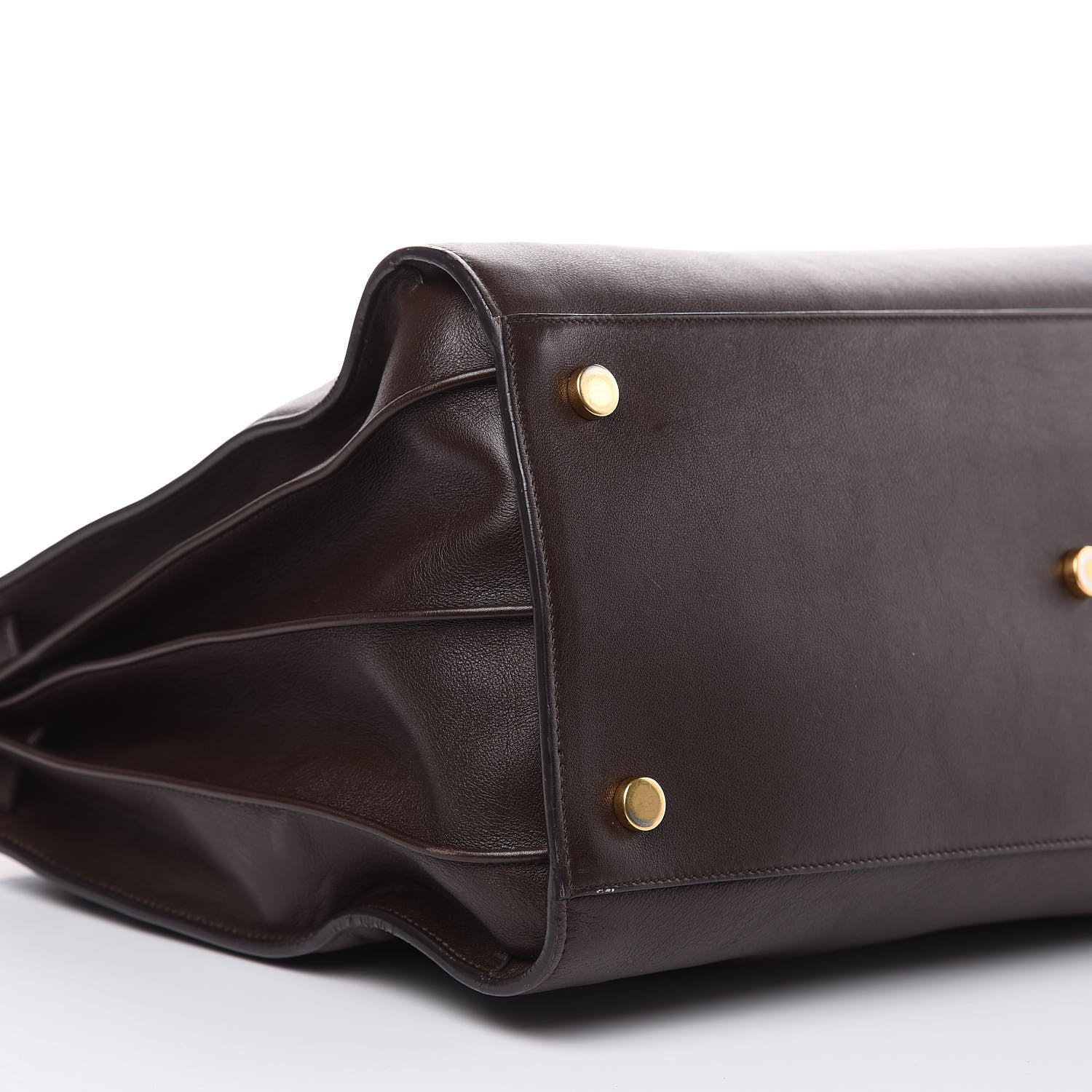 Saint Laurent Calfskin Large Sac De Jour Carryall Dark Brown 8 of 15