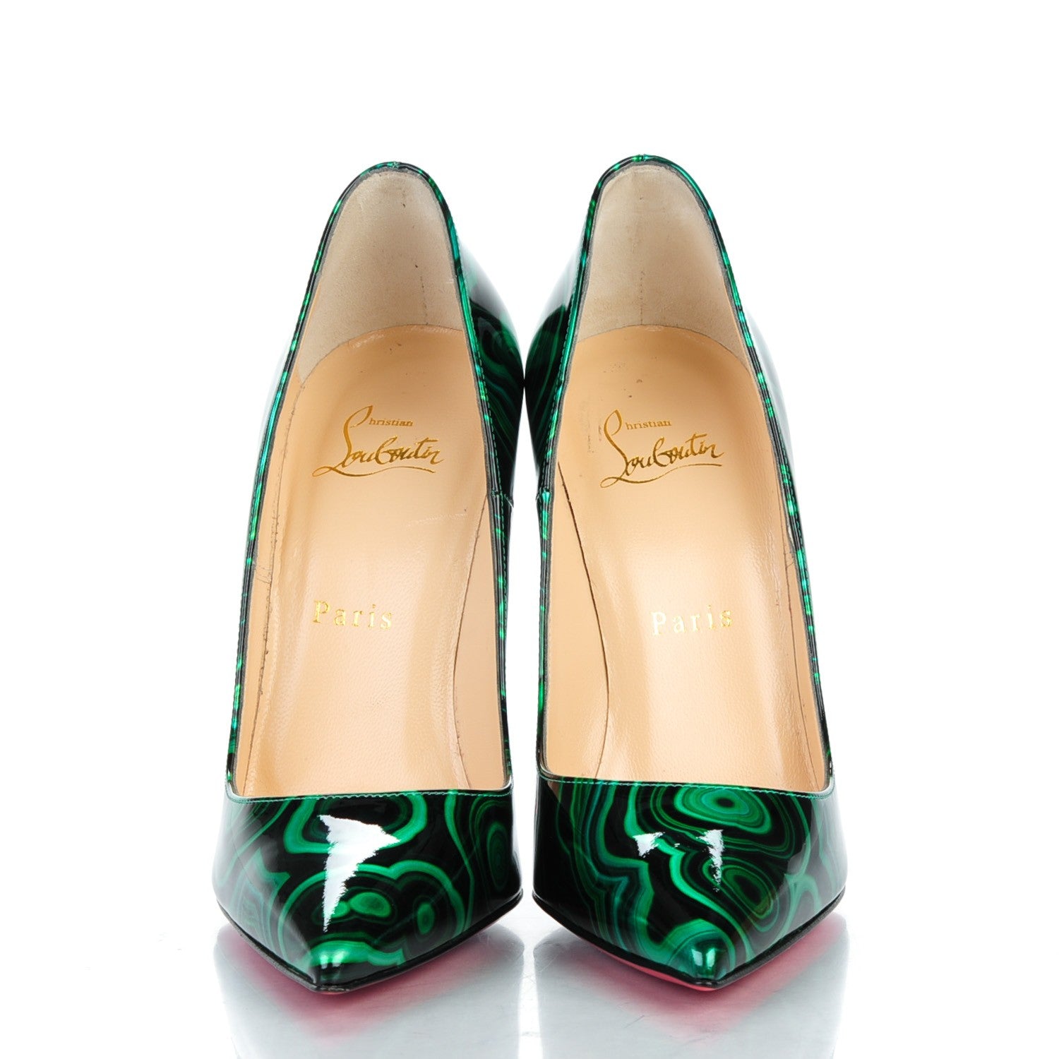 Christian Louboutin Patent Malachite So Kate 120 Pumps 37.5 Vert 2 of 8