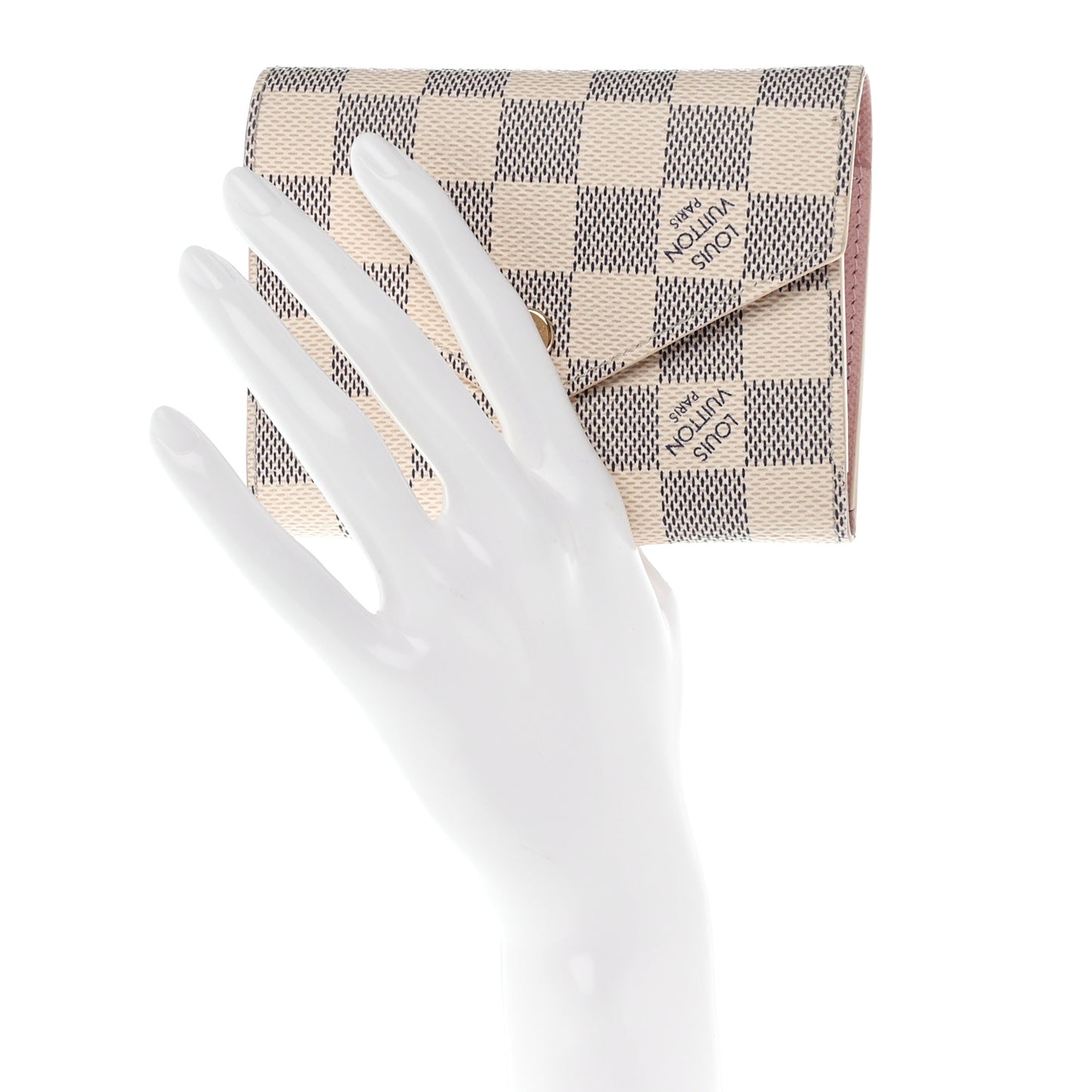 Damier Azur Victorine Wallet Rose Ballerine