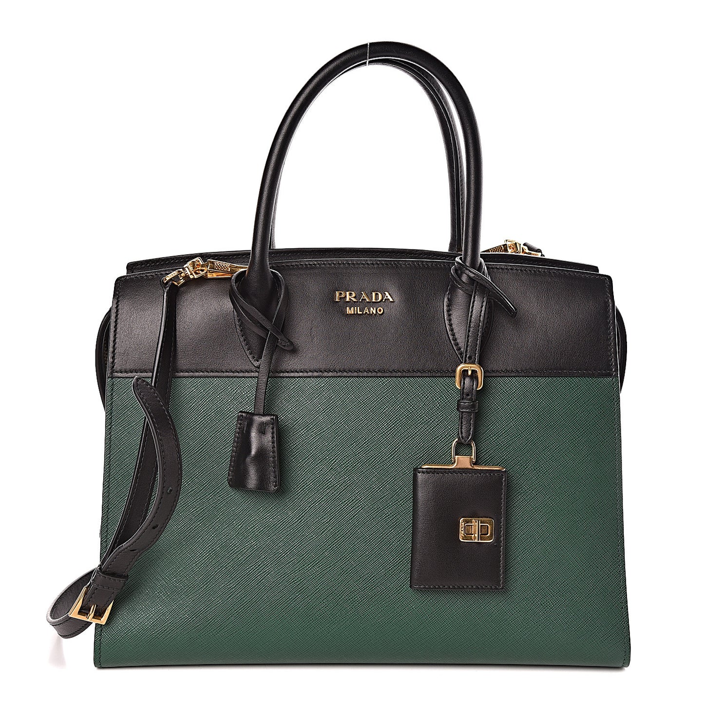 Saffiano City Calf Medium Esplanade Tote Biliardo Black
