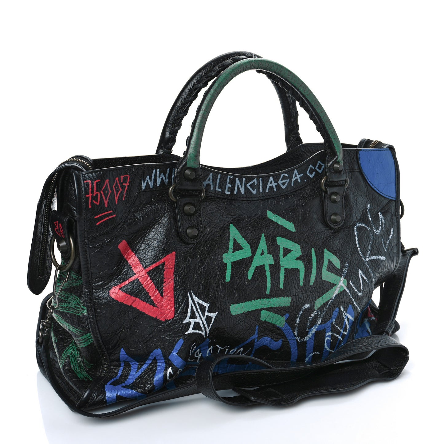 Agneau Graffiti All Over Classic Hardware City Black Vert Rouge