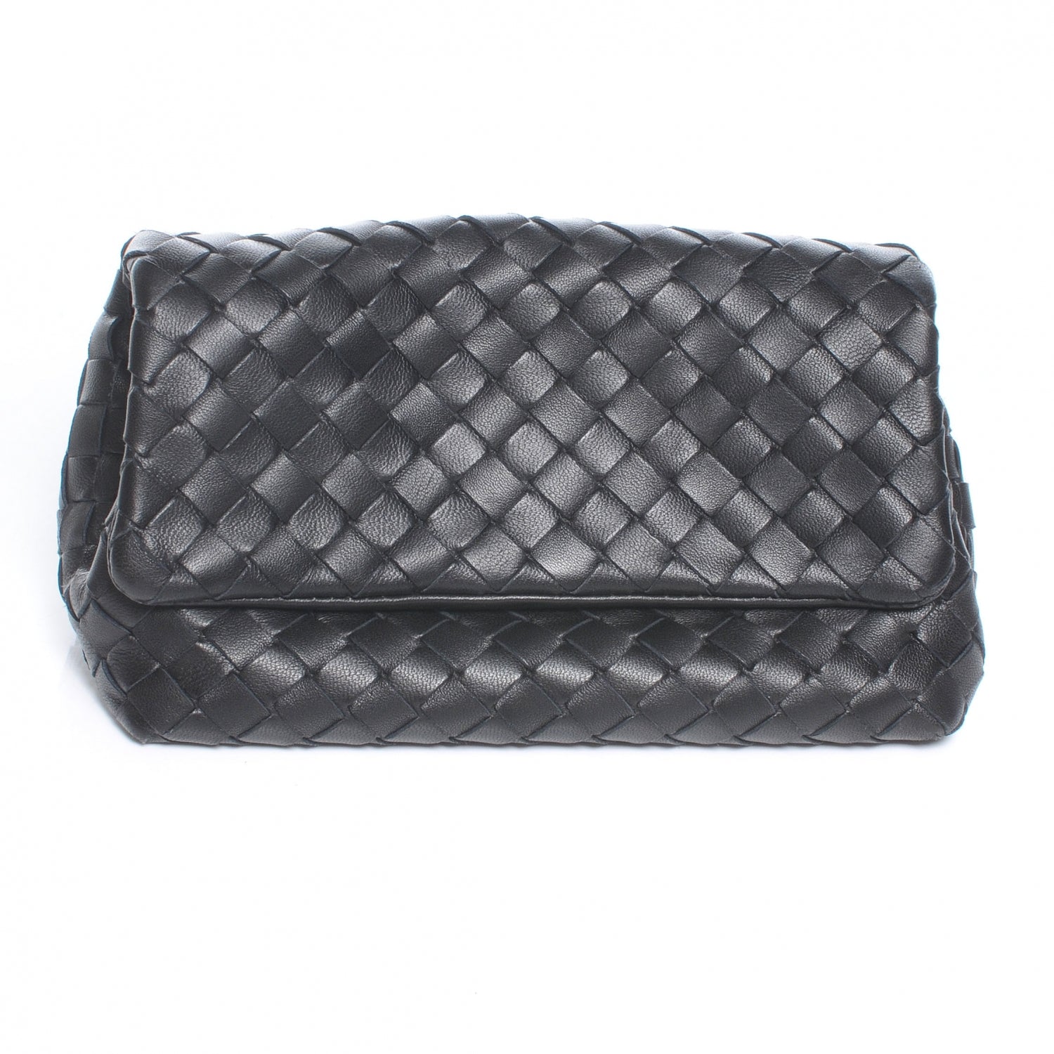 Bottega Veneta Woven Intrecciato Clutch Cosmetic Case Nero Black 1 of 9