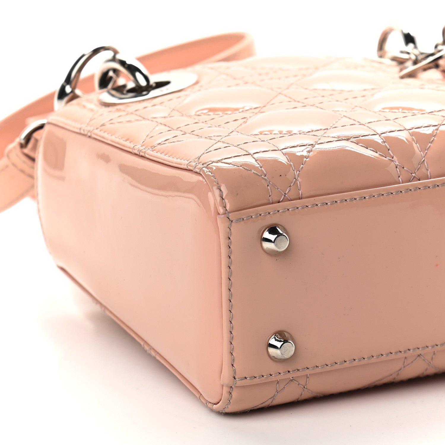 Christian Dior Patent Cannage Mini Lady Dior Light Pink 7 of 8