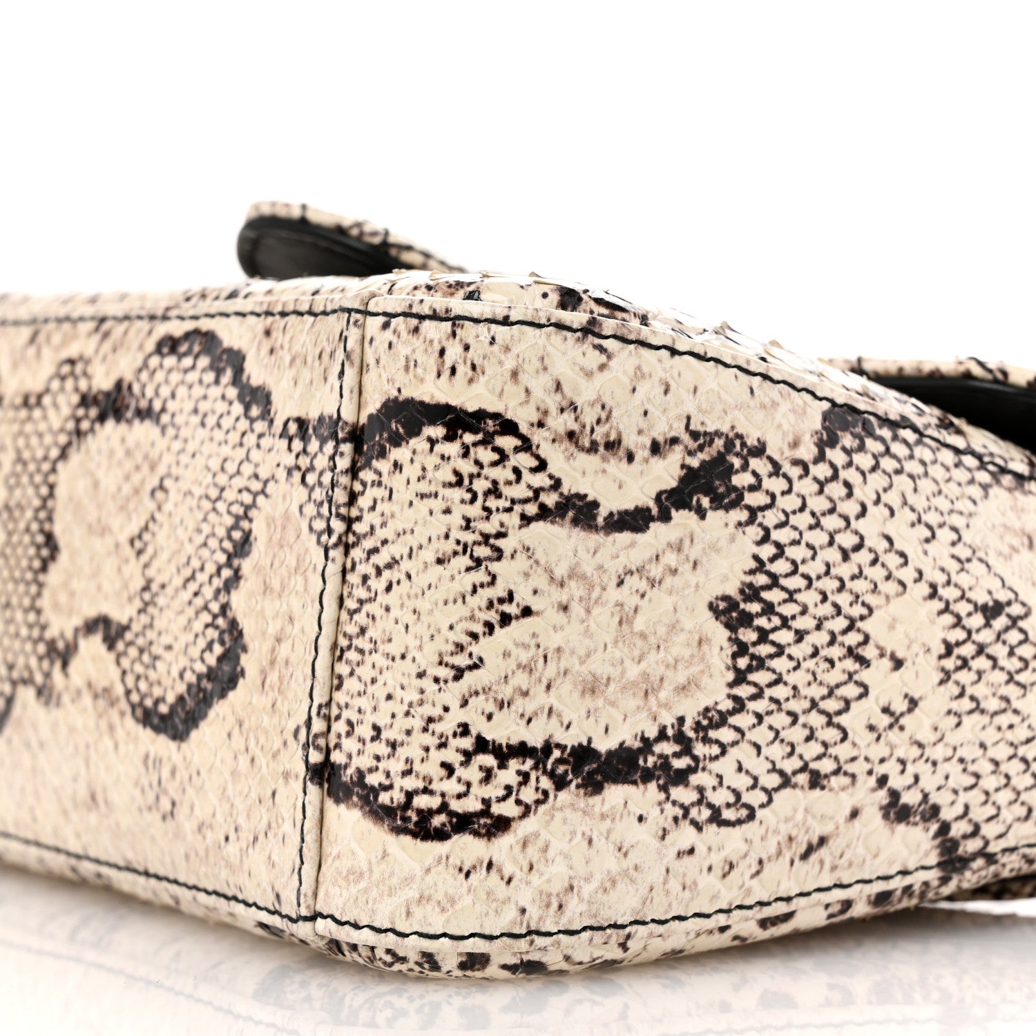 Gucci Snakeskin Matelasse Aria Mini GG Marmont Top Handle Shoulder Bag Roccia 9 of 11