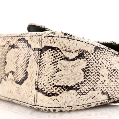 Gucci Snakeskin Matelasse Aria Mini GG Marmont Top Handle Shoulder Bag Roccia 9 of 11