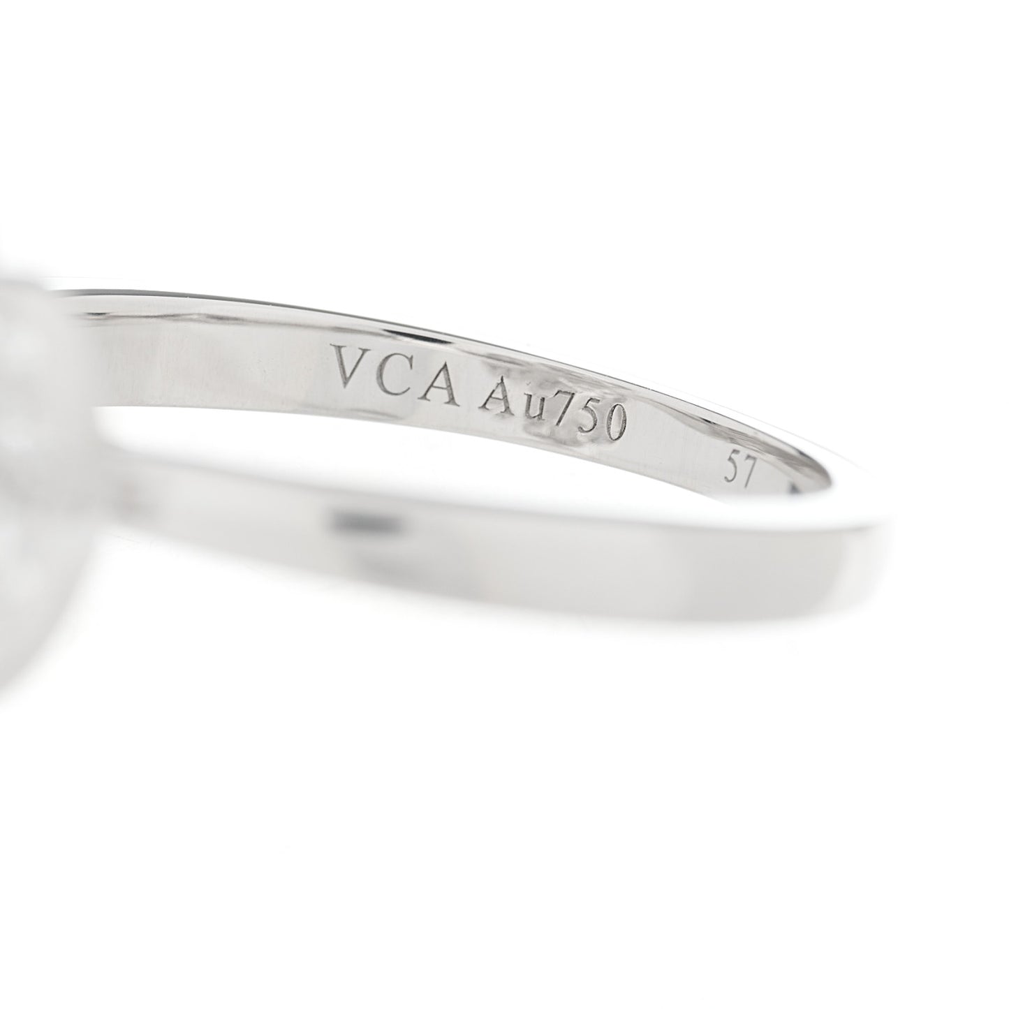 18K White Gold Diamond Small Frivole Ring 57 8