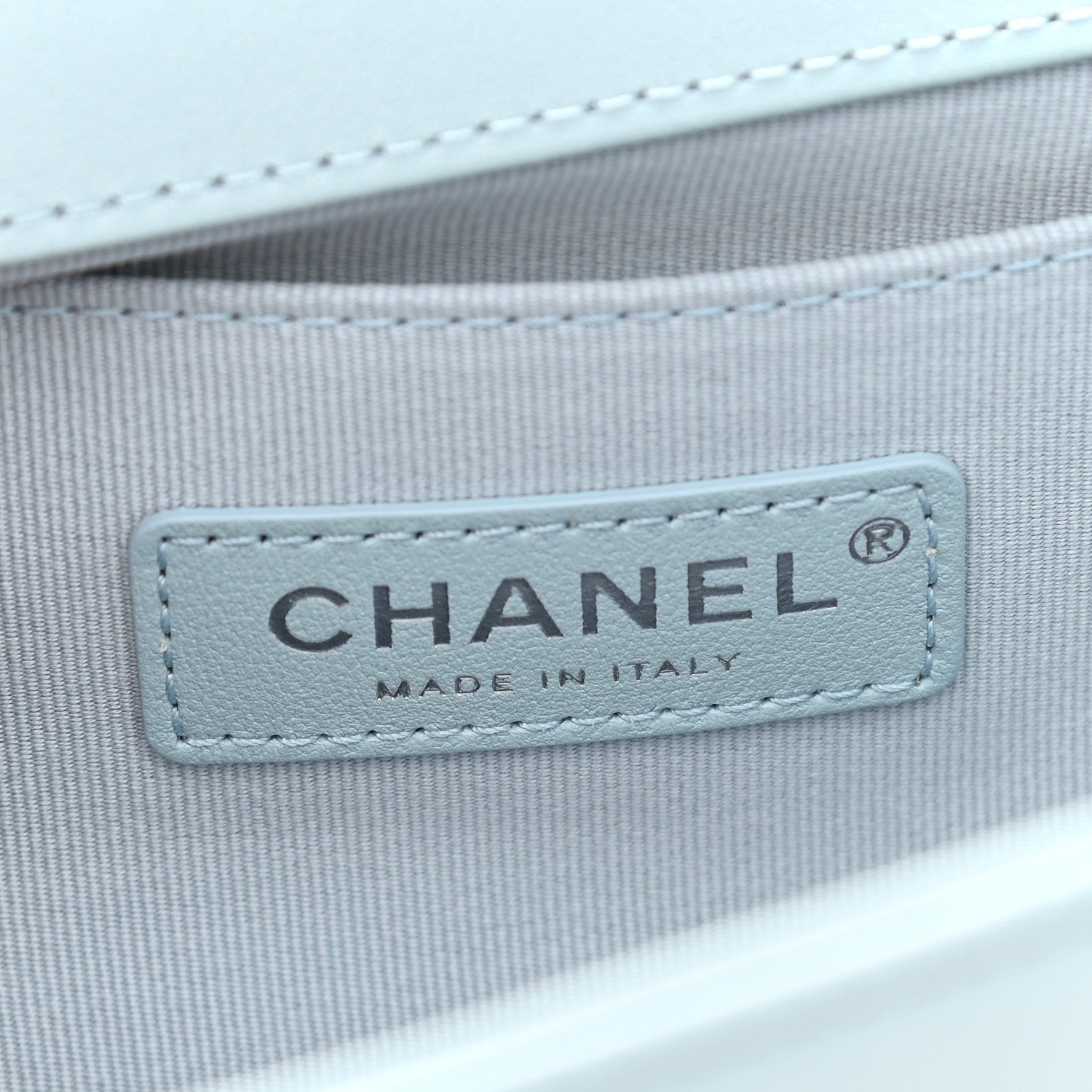 Chanel Calfskin Quilted Medium Boy Flap Light Blue 8 of 9
