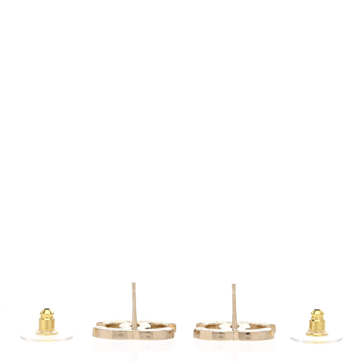 Chanel Crystal CC Earrings Gold 3 of 6