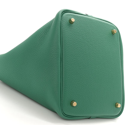 Hermes Taurillon Clemence Picotin Lock 22 MM Vert Vertigo 9 of 10