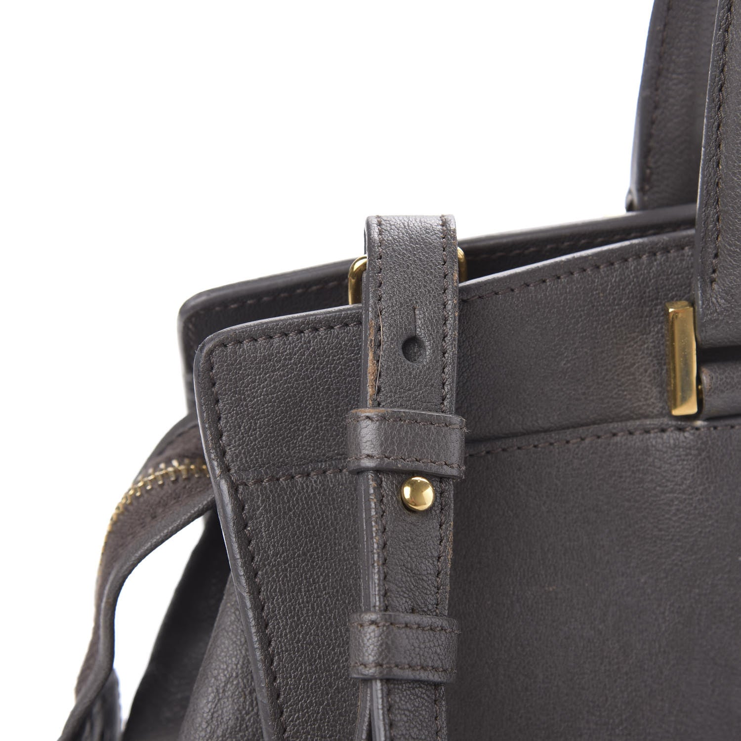 Saint Laurent Sheepskin Small Cabas ChYc Grey 10 of 11