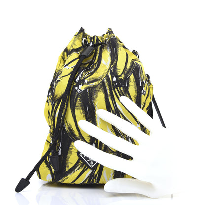 Prada Tessuto Nylon Banane Pouch Giallo 2 of 11