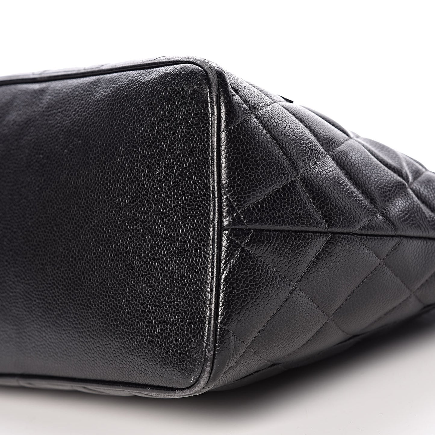 Caviar Quilted Medallion Tote Black