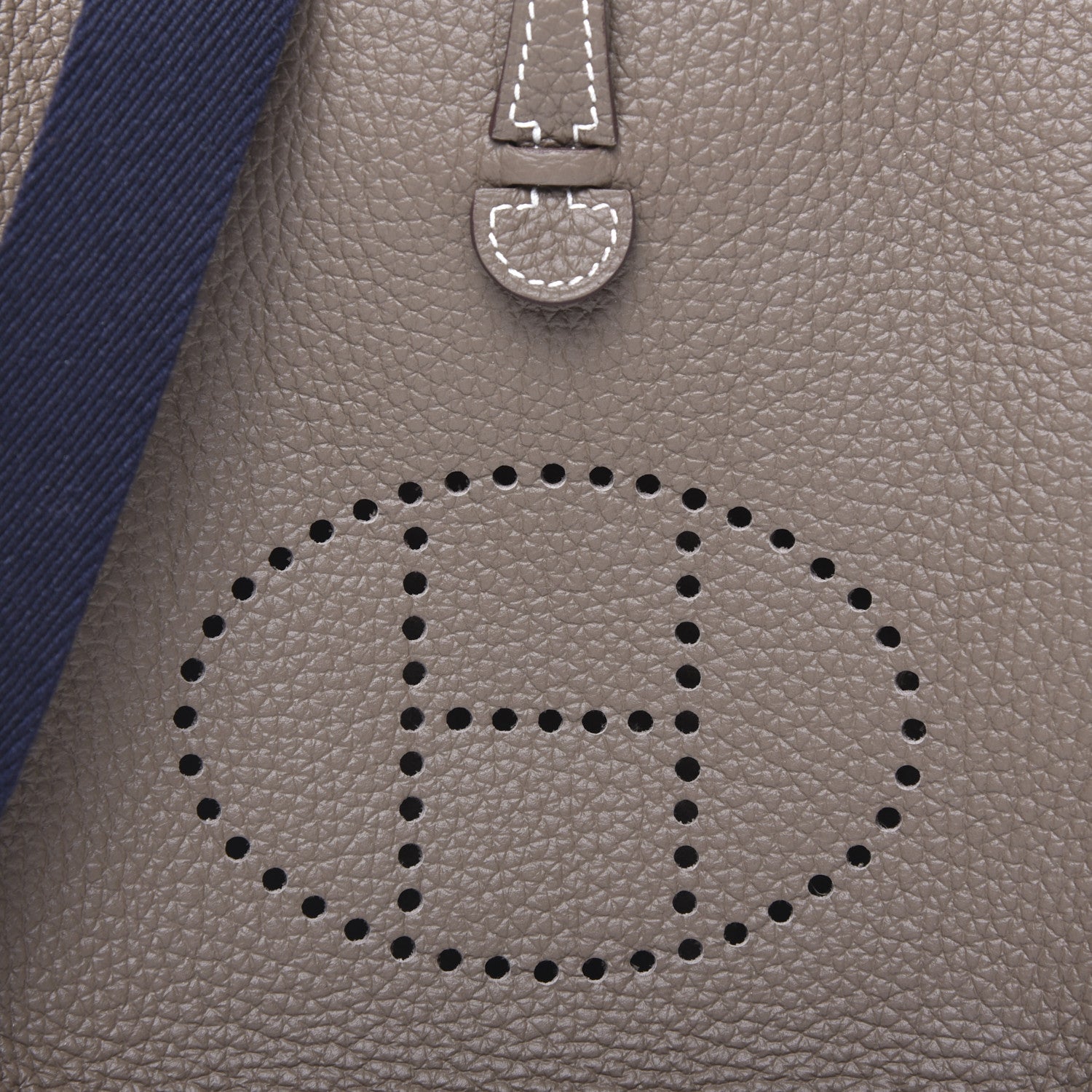 Hermes Taurillon Clemence Amazone Evelyne TPM Etoupe Bleu Indigo 9 of 10