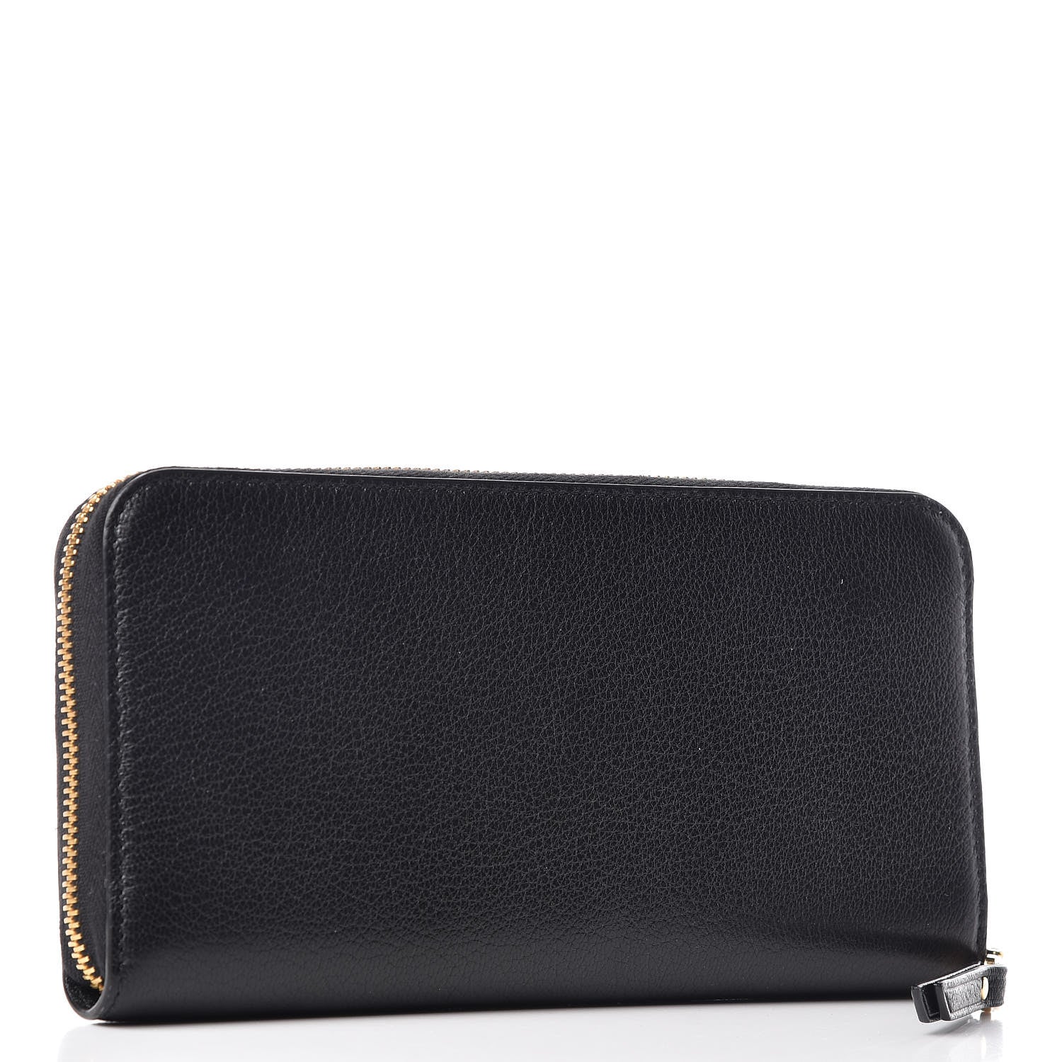 Miu Miu Goatskin Madras Zip Wallet Black 3 of 8