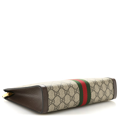 Gucci GG Supreme Monogram Web Ophidia Pouch Brown 4 of 8