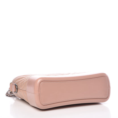 Chanel Aged Calfskin Chevron Quilted Medium Gabrielle Hobo Pink 4 of 10