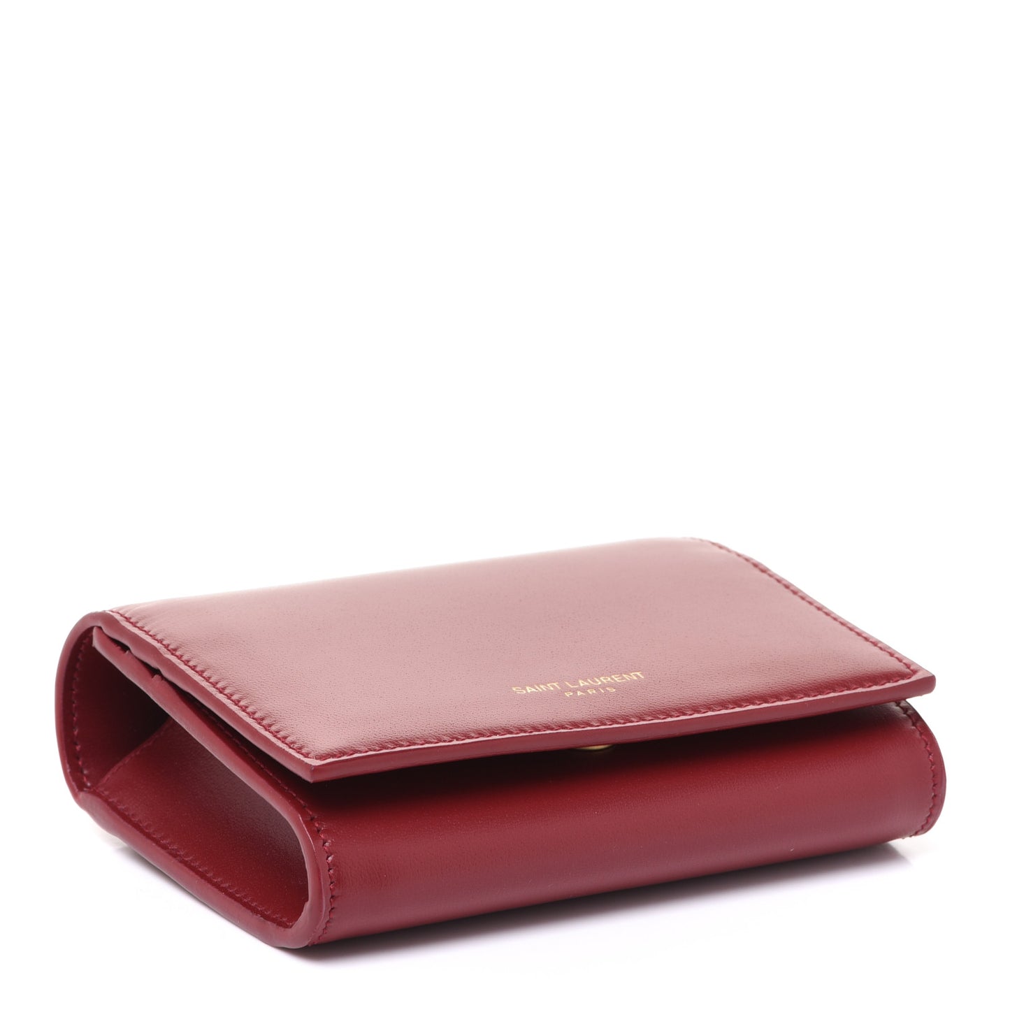 Calfskin Monogram Chain Card Case Rouge Eros