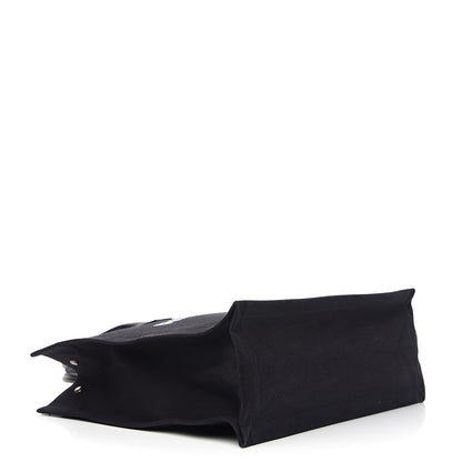 Saint Laurent Linen Calfskin Rive Gauche Tote Black 3 of 10