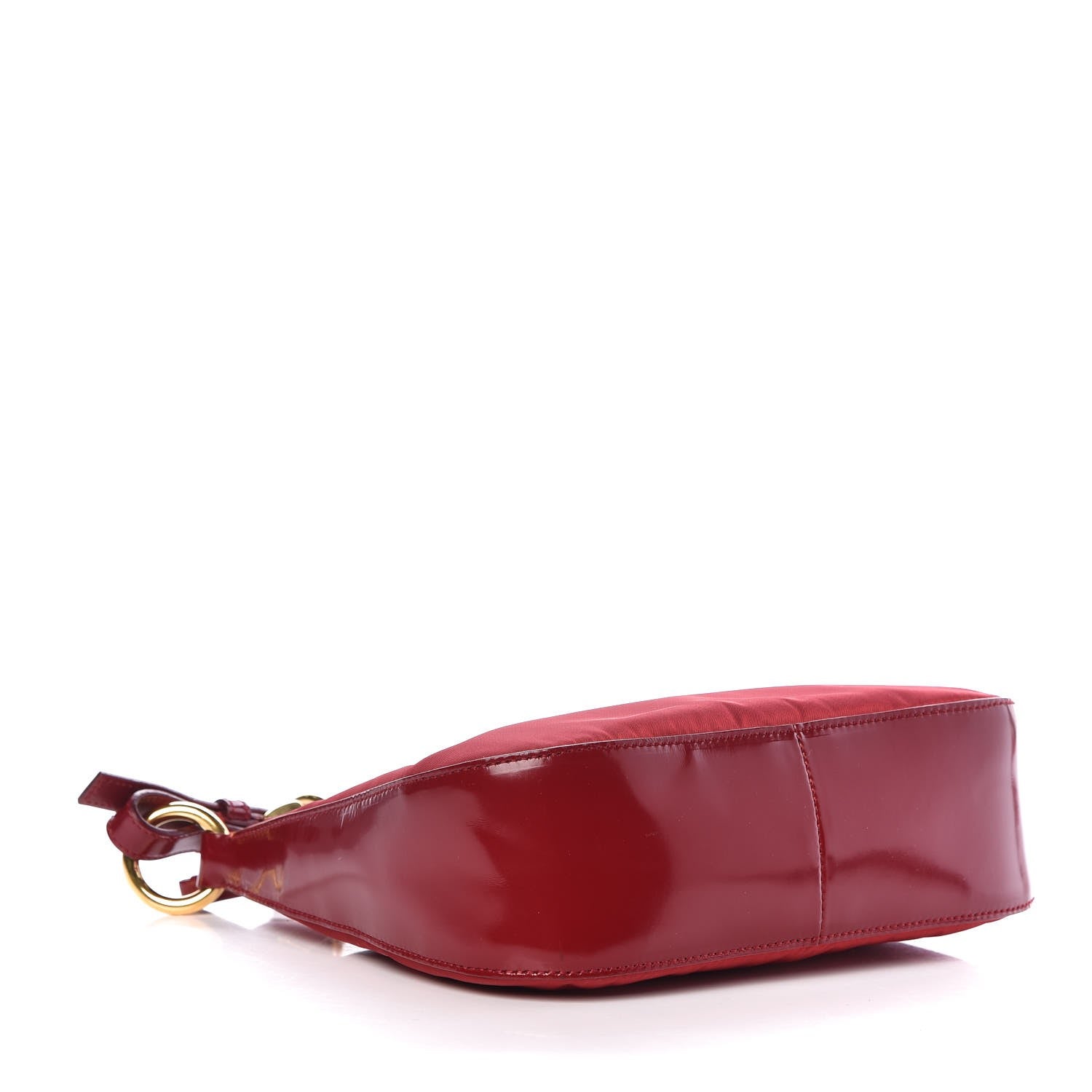 Prada Tessuto Nylon Spazzolato Shoulder Bag Red 4 of 6