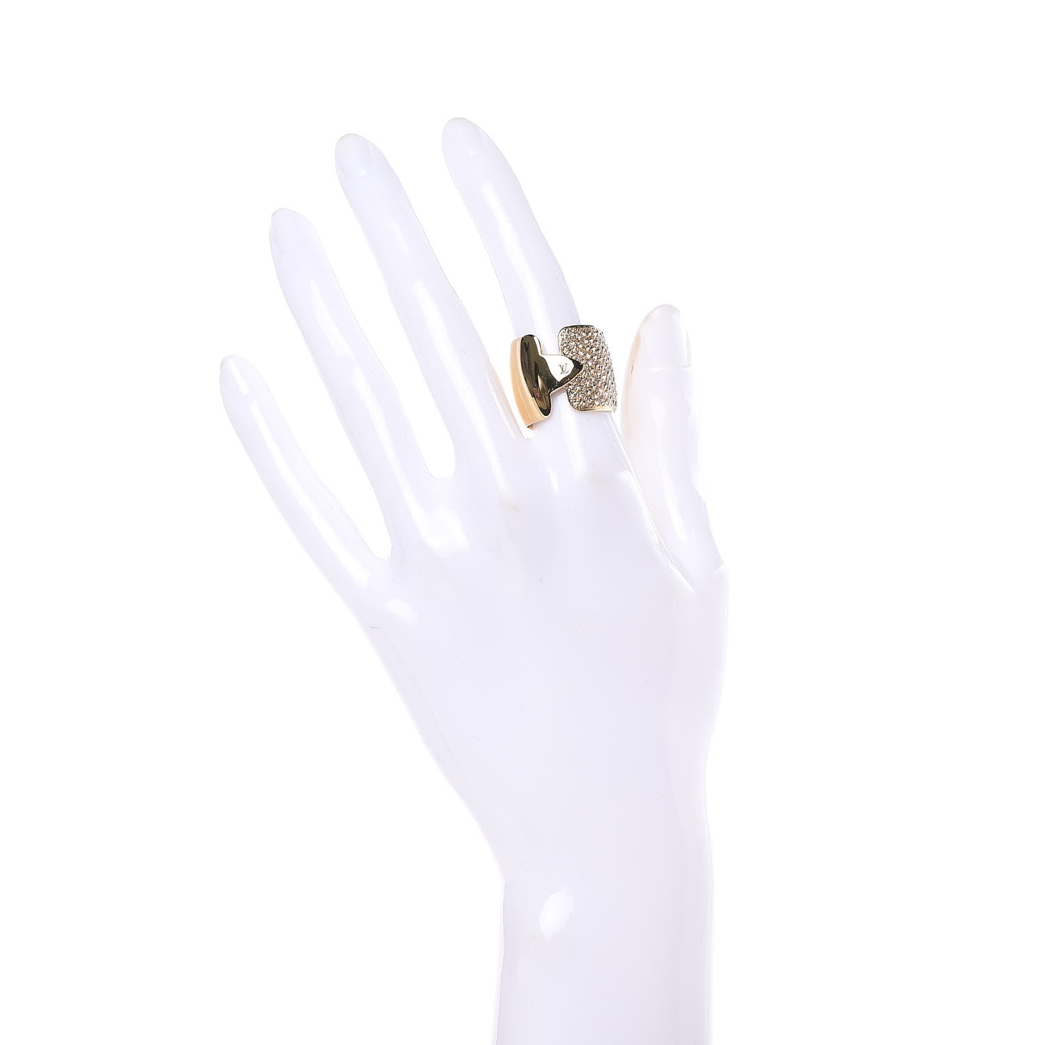 Louis Vuitton Encrusted Ring M Gold 2 of 4