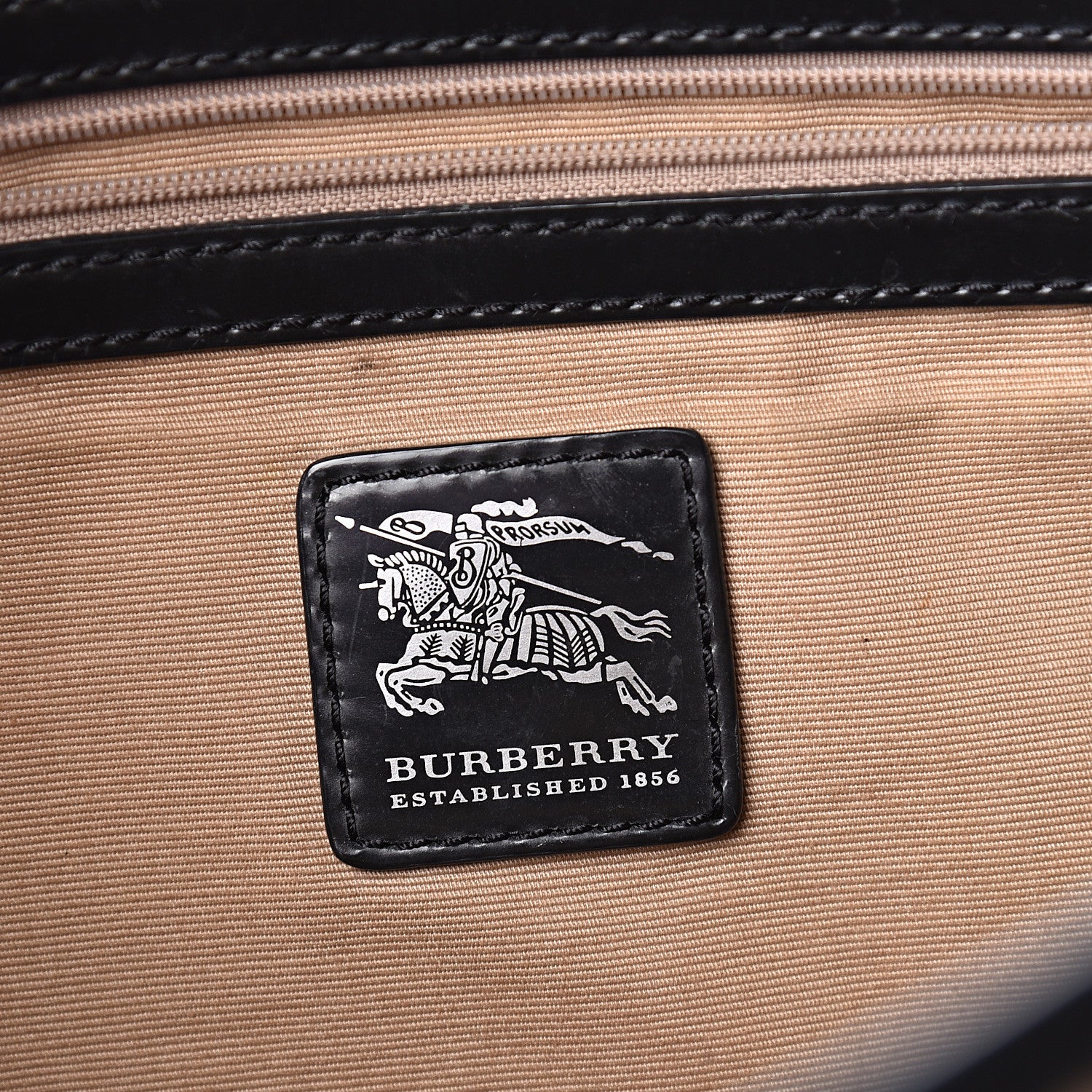 Burberry Patent Trim Nova Check Shopper Tote Black 6 of 20