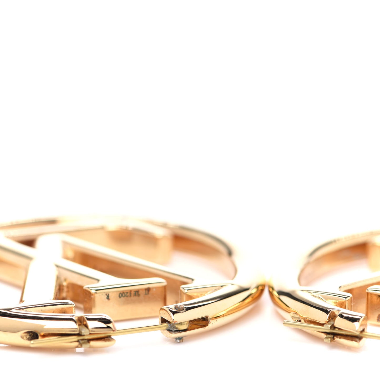 Metal Louise Hoop Earrings Gold