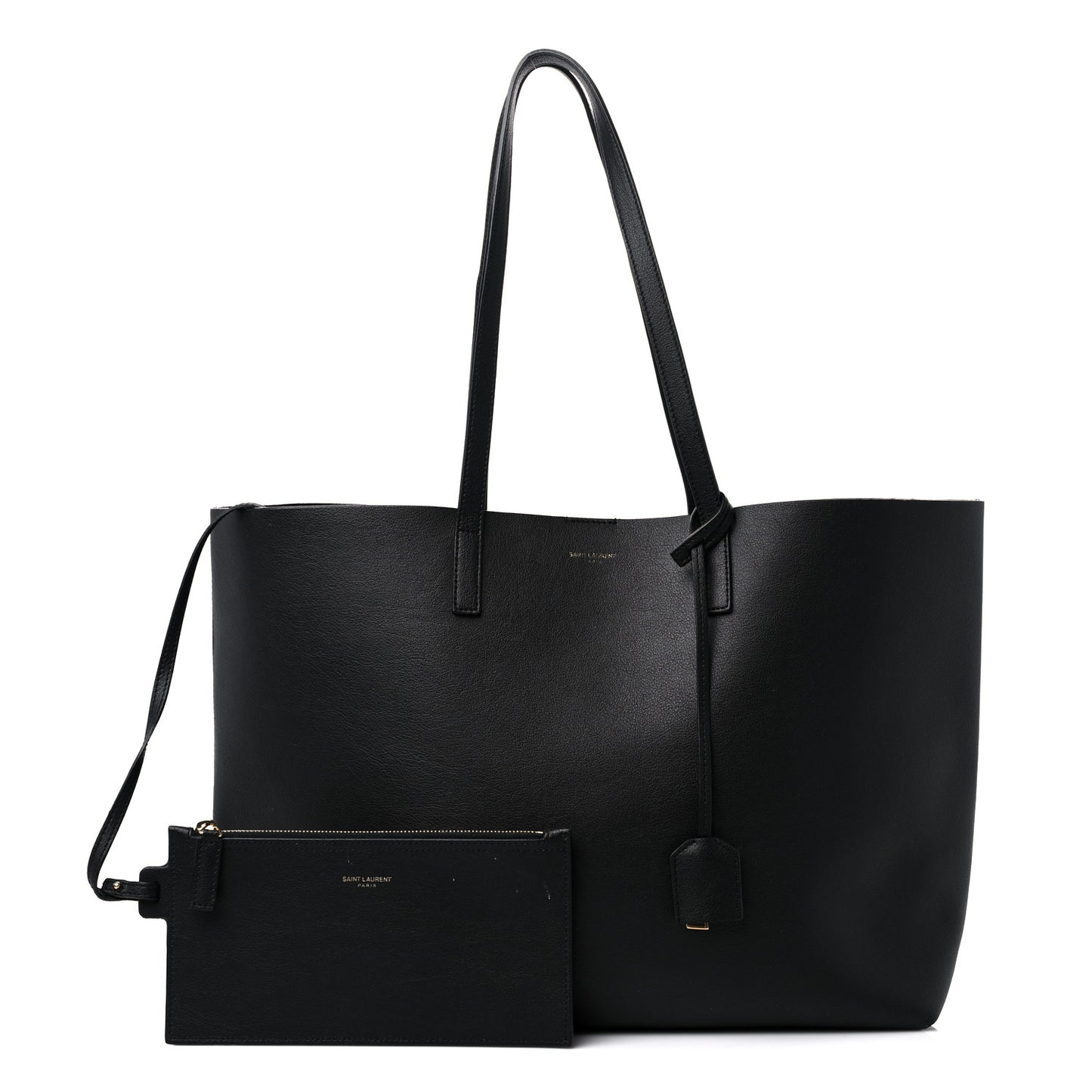 Calfskin Large Shopping Tote Black