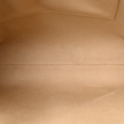 Chloe Cotton Calfskin Large Woody Ribbon Tote White Brown 5 of 14