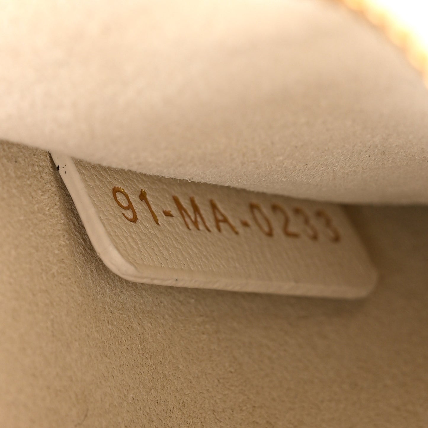 Lambskin Cannage CD Lounge Bag Latte