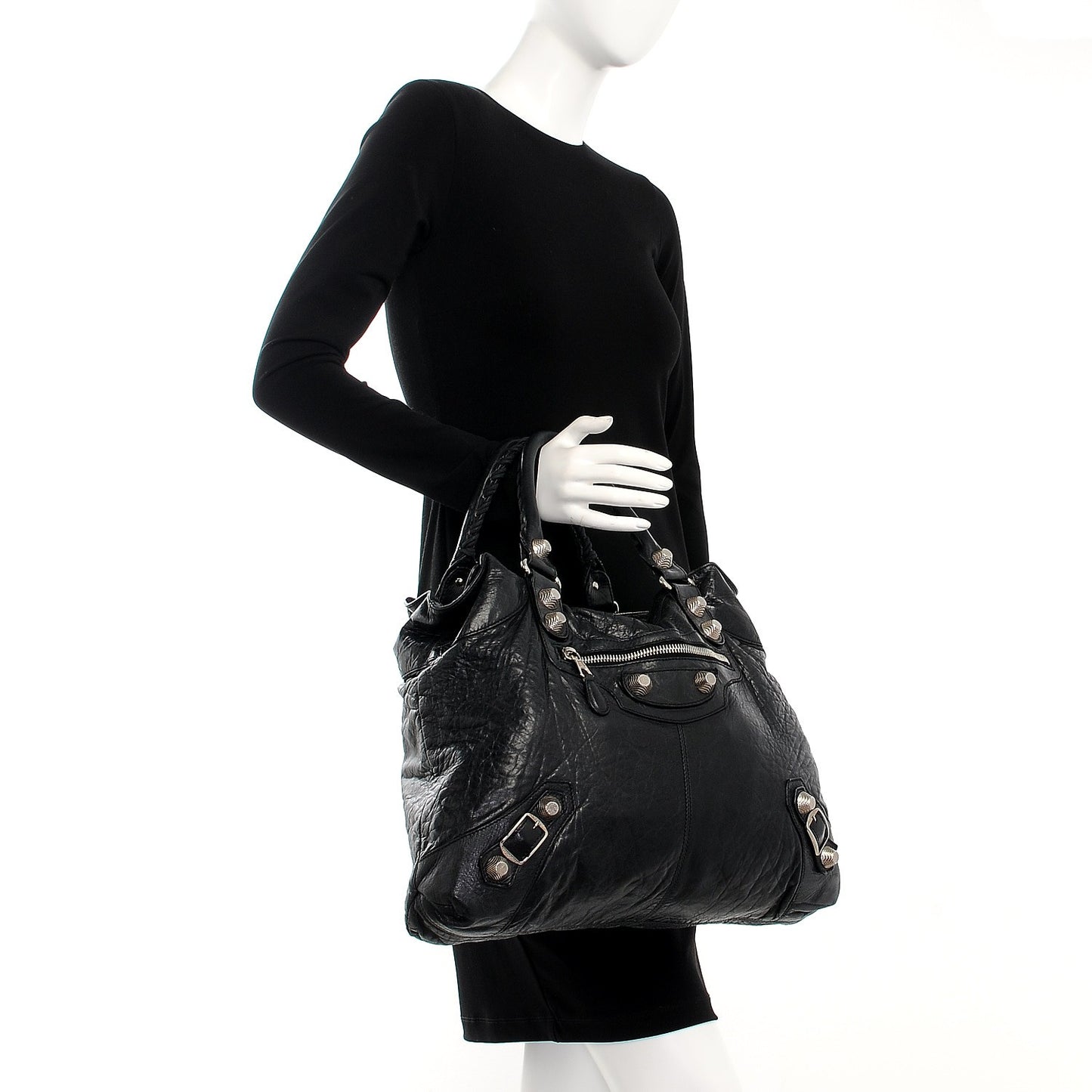 Agneau Giant 21 Silver Hardware Brief Black