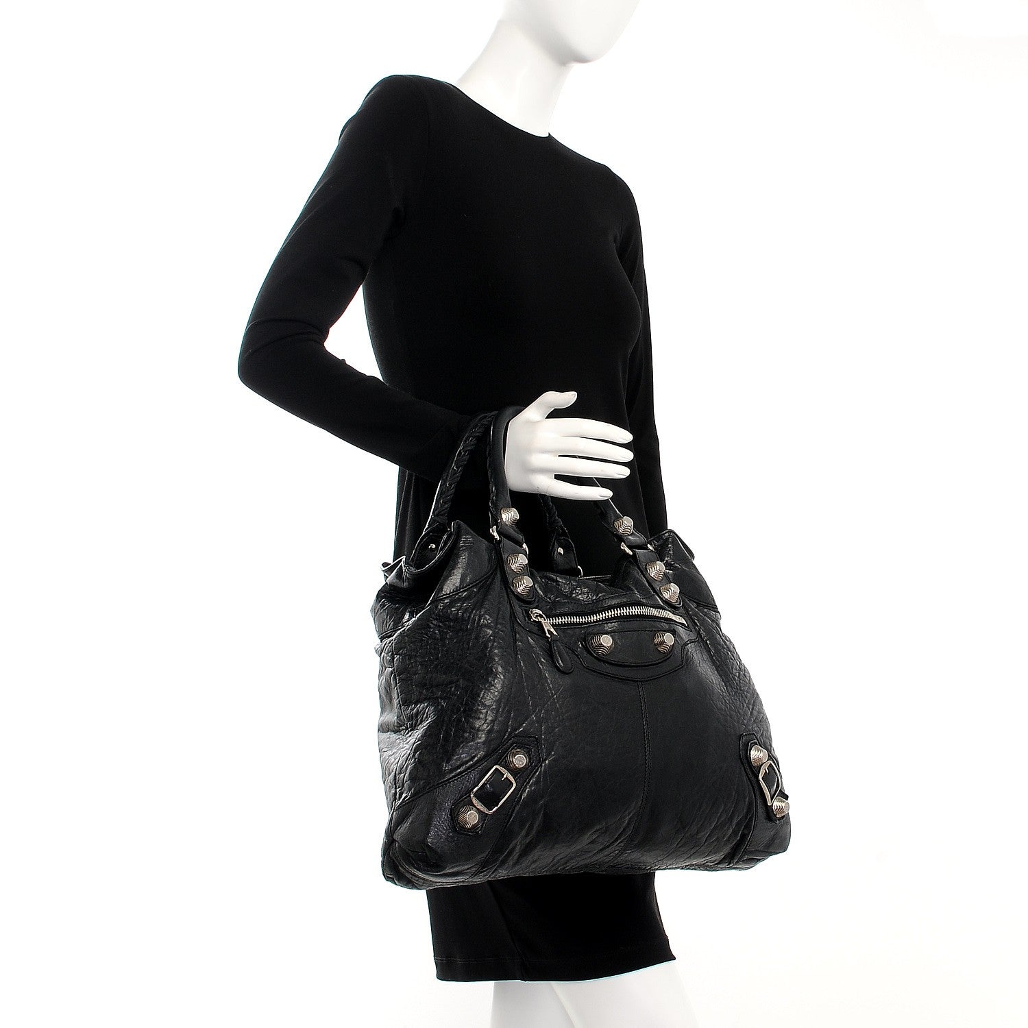 Balenciaga Agneau Giant 21 Silver Hardware Brief Black 2 of 7